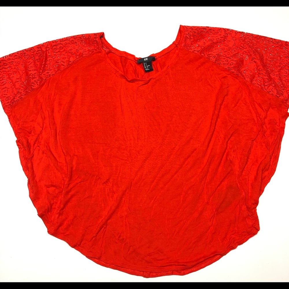 H&M Butterfly Sleeve Top